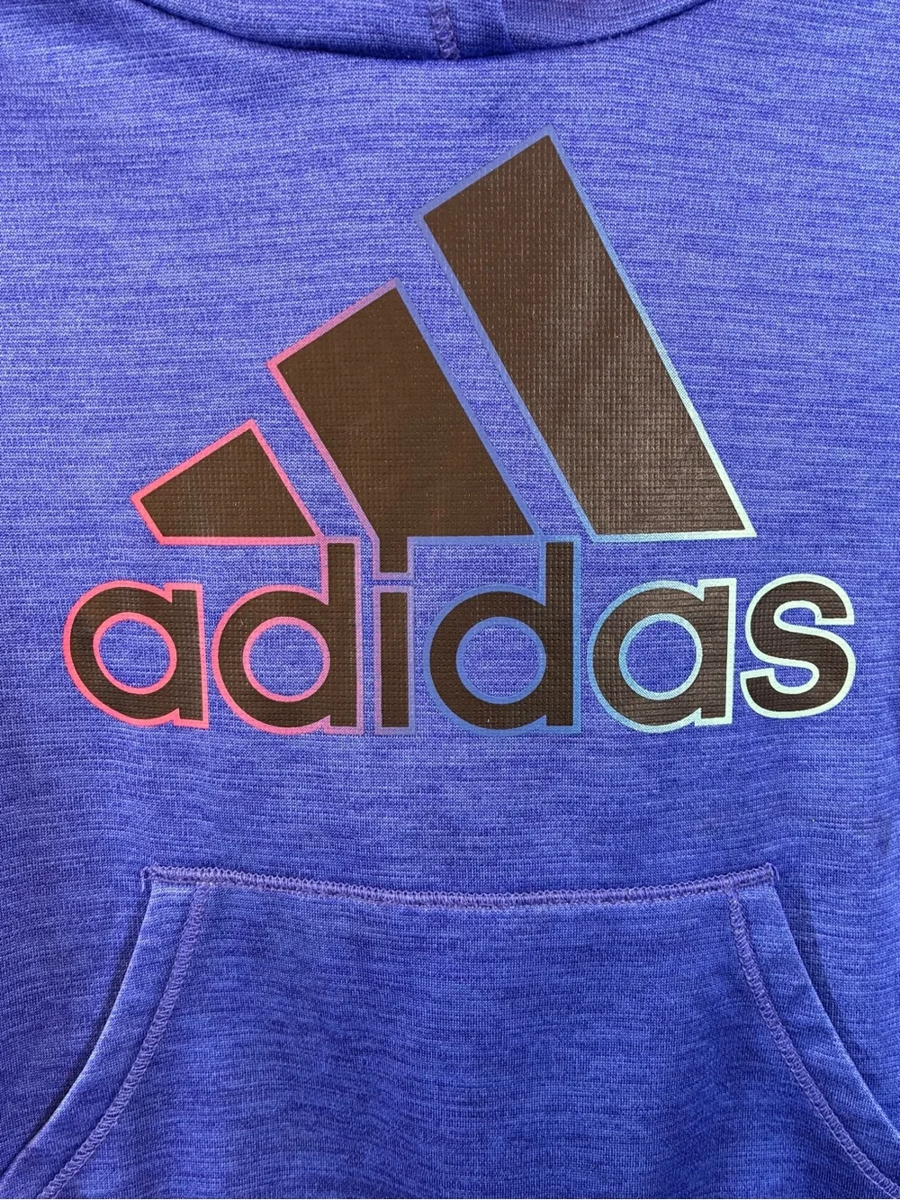 Adidas Toddler Boys Blue Logo Pullover Hoodie Sweatshirt Size 3T